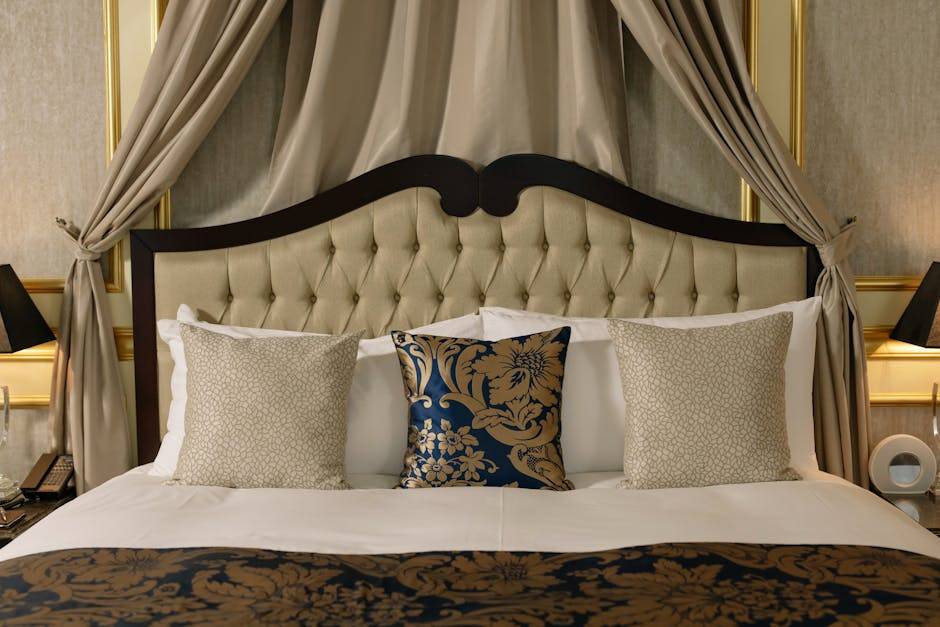 King Size Pillows on bed